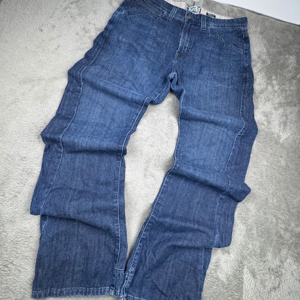 Oakley Jeans Men 34x32 Blue Excellent Loose Fit Wide Leg Vintage Forged Goods